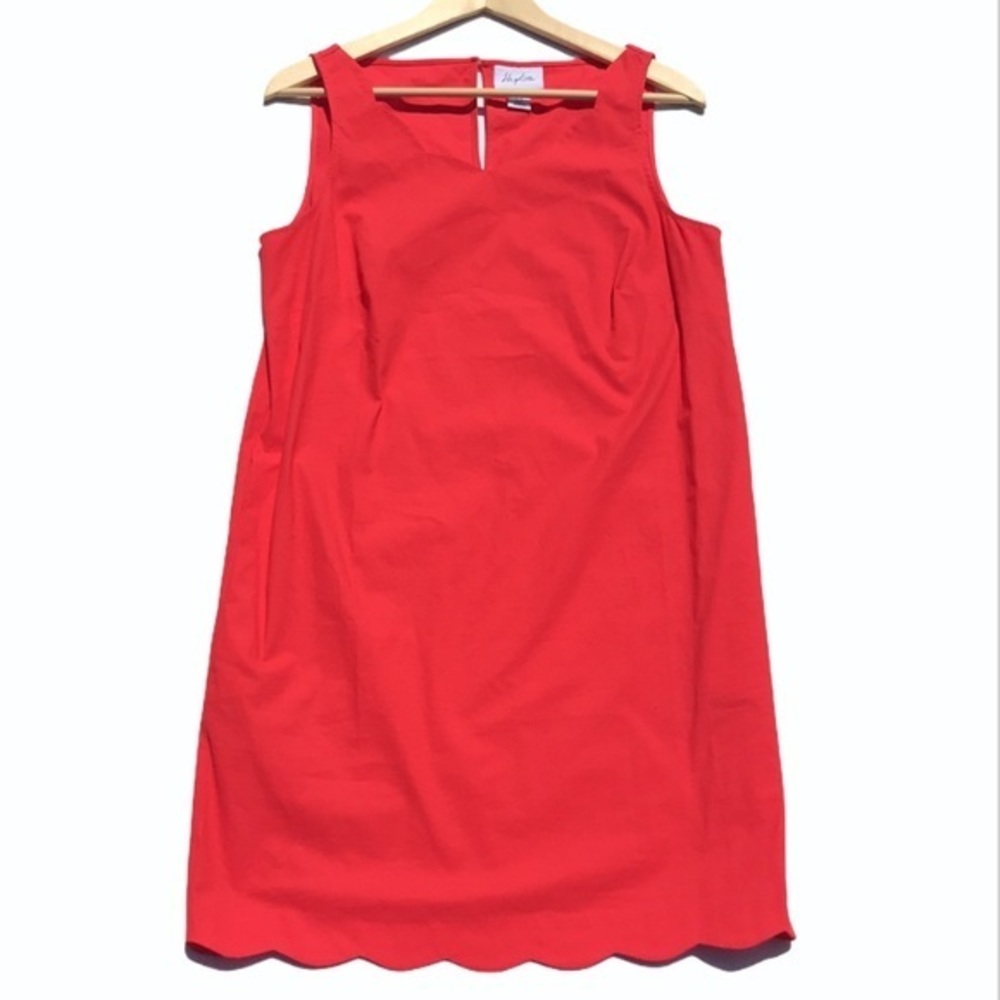 Heyton Scalloped Hem Side Pockets Shiftโ Dress